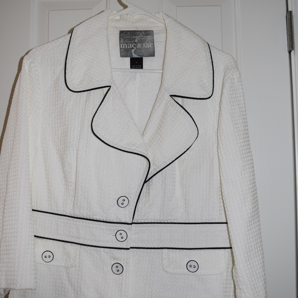 Black and White Jacket with contrasting buttons